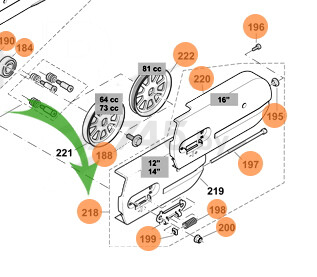 Крышка приводного ремня для бензореза MAKITA DPC8132 (395211650)